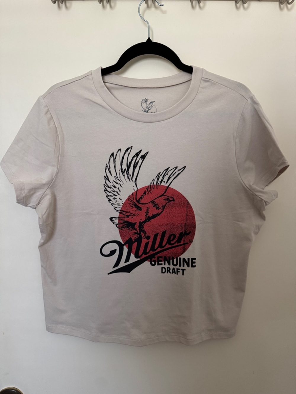 Miller Genuine Draft Graphic Tee in Tan size XL